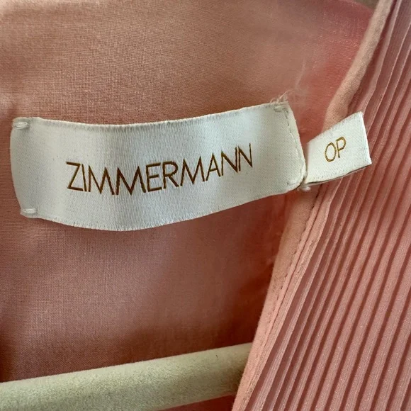 ZIMMERMANN puff -sleeve Pleated Minidress